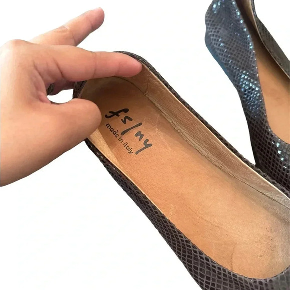 French Sole fs/ny Brown Snake Print Shoes - Picture 3 of 7